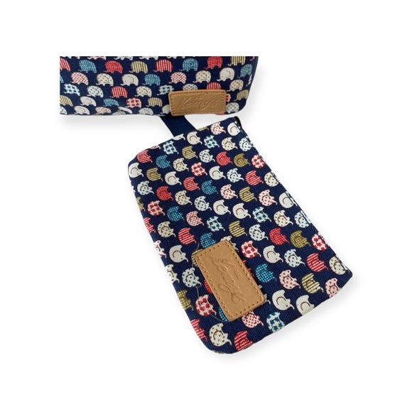 new Kemy’s ☀︎︎ Crossbody Purse Handbag Bag ☀︎︎ Elephant Print ☀︎ Navy Blue ☀︎ - Picture 9 of 16